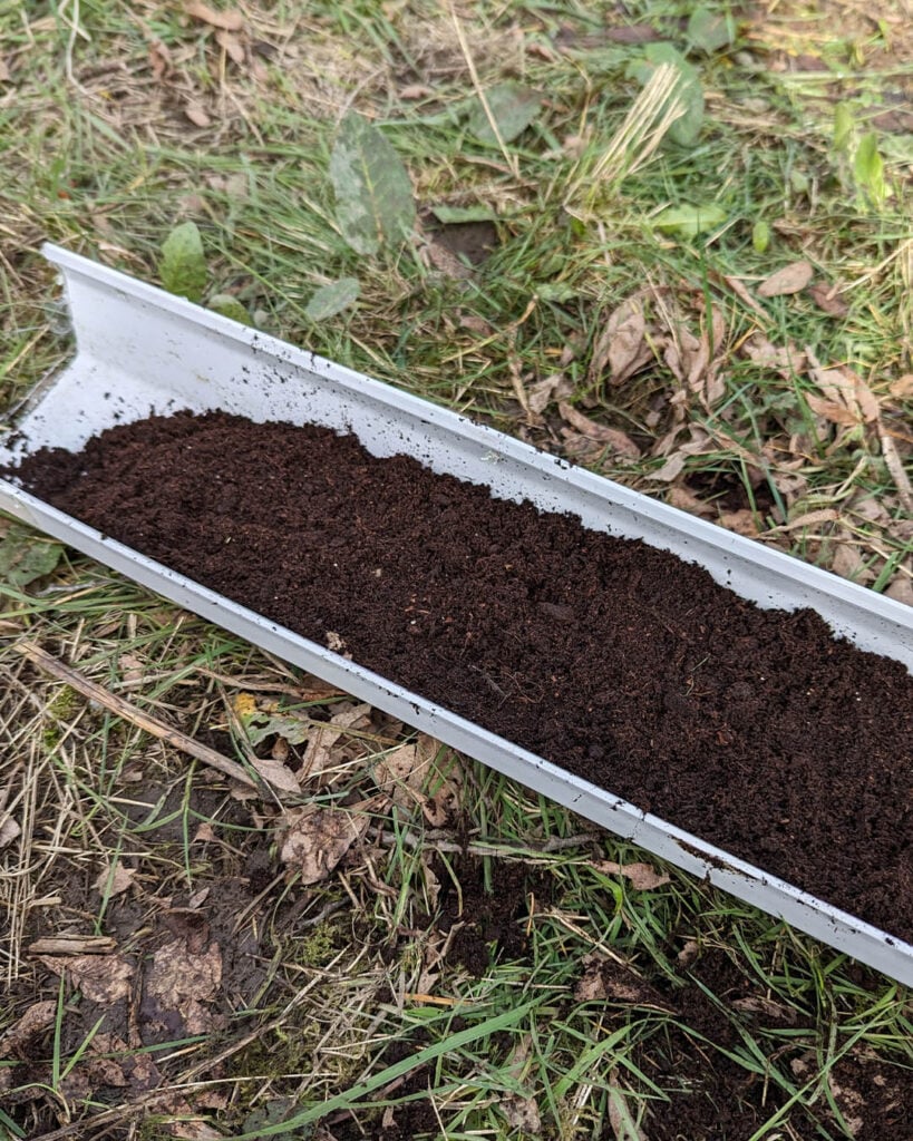 Part filled with compost